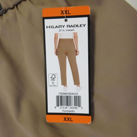Hilary Radley Pull On Elastic Waist Pants XXL Portobello Brown Beige Tan2 XL NWT - Picture 6 of 12